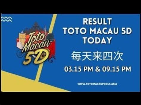 5d toto macau live draw|TOTO MACAU OFFICIAL .